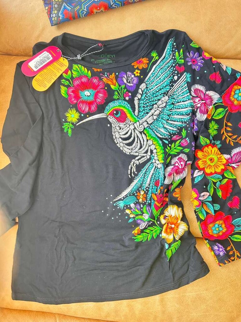 IAY GUEY Colorful Long Sleeve Top, NWT, Size M